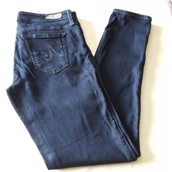 AG Dark Wash Low Rise Super Skinny Legging Jeans - Picture 1 of 6